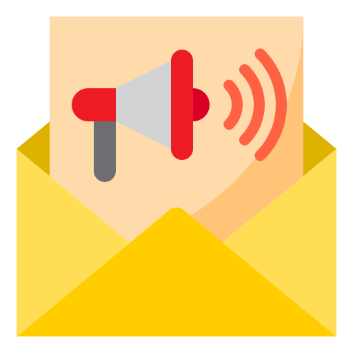 Mail advertising - free icon