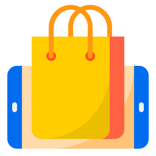 Online shopping srip Flat icon