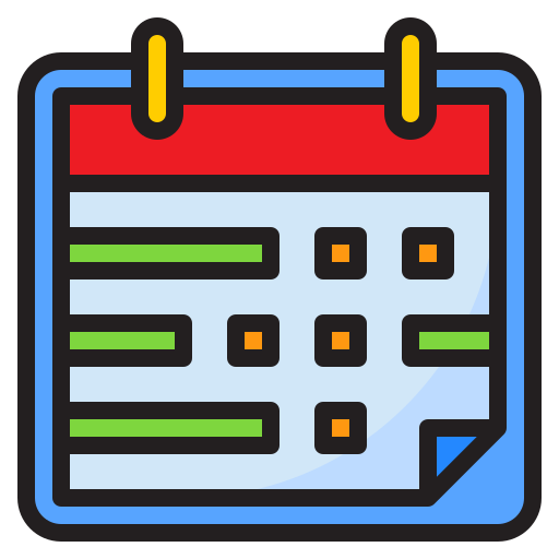 Calendar srip Lineal Color icon