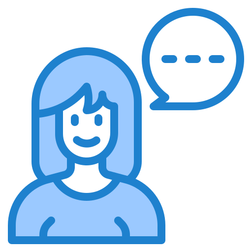 Woman srip Blue icon