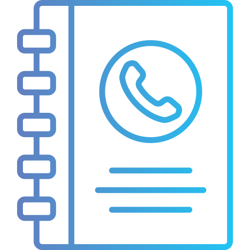 directorio telefónico icono gratis