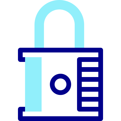 Padlock Detailed Mixed Lineal color icon