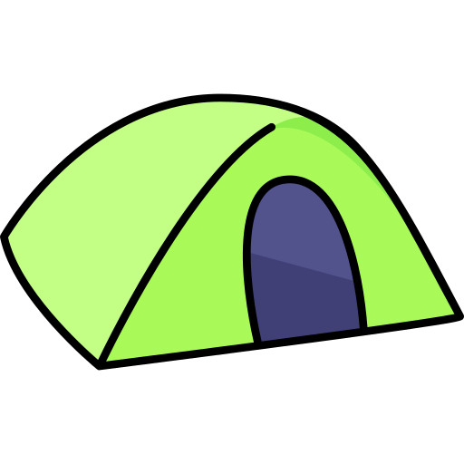 Tent Generic Thin Outline Color icon