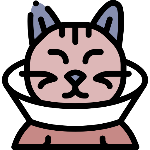 Cat Detailed Rounded Lineal color icon