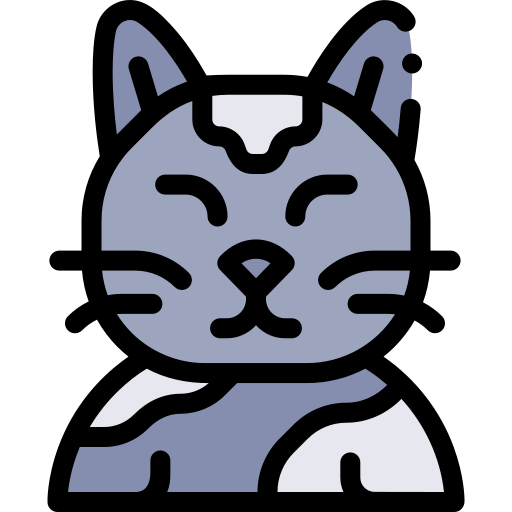 Cat Detailed Rounded Lineal color icon