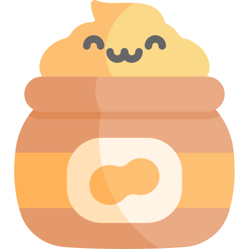 Peanut butter Kawaii Flat icon