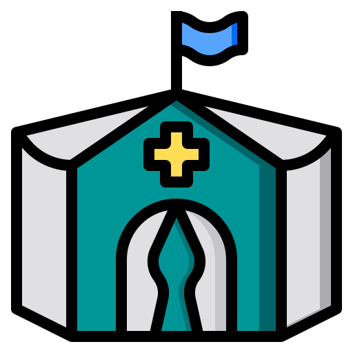 campo de refugiados icono gratis