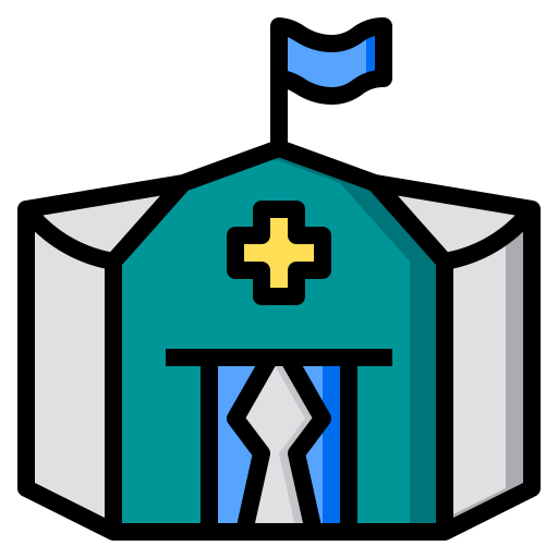 campo de refugiados icono gratis