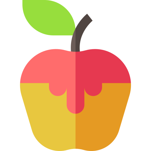 manzana de caramelo icono gratis