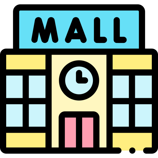 Shopping mall Detailed Rounded Lineal color icon