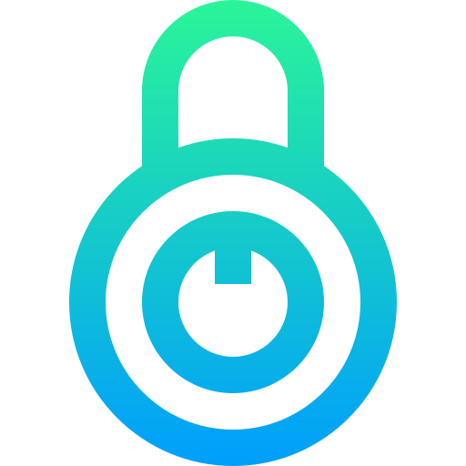 Lock Super Basic Straight Gradient icon