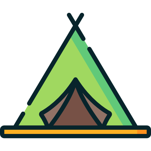 Tent Special Lineal color icon