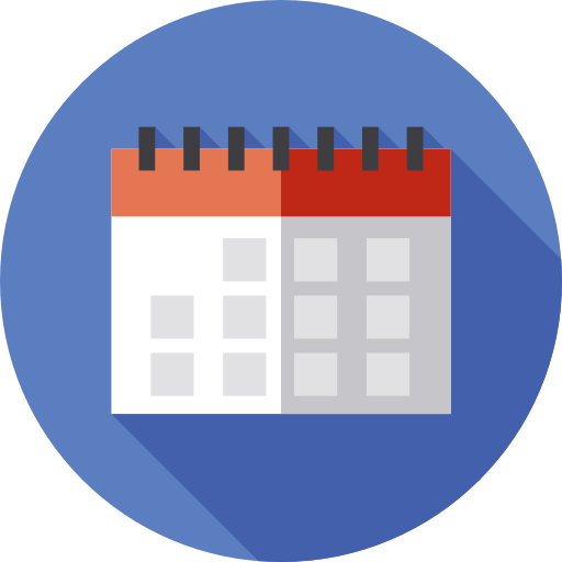 Calendar Flat Circular Flat icon