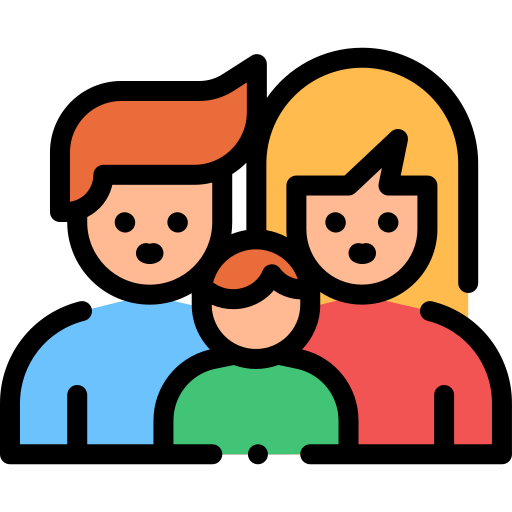 Family Detailed Rounded Lineal color icon