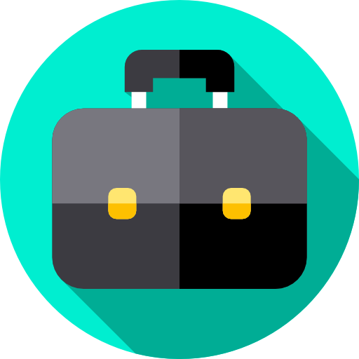 Briefcase Flat Circular Flat icon