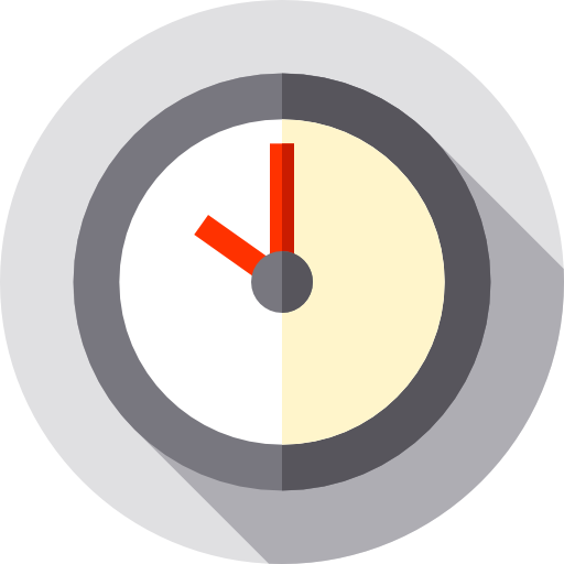 Clock Flat Circular Flat Icon