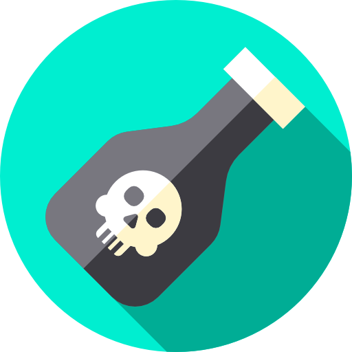 Poison Flat Circular Flat icon