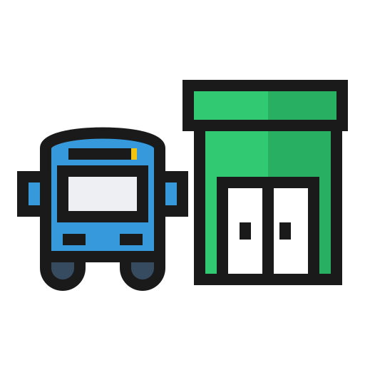 estación de autobuses icono gratis