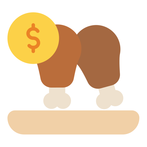 pierna de pollo icono gratis