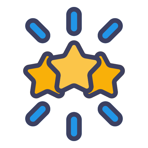 Rating stars Generic Outline Color icon