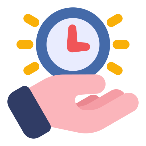 Hand - Free time and date icons