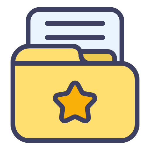 File and folder Generic Outline Color icon