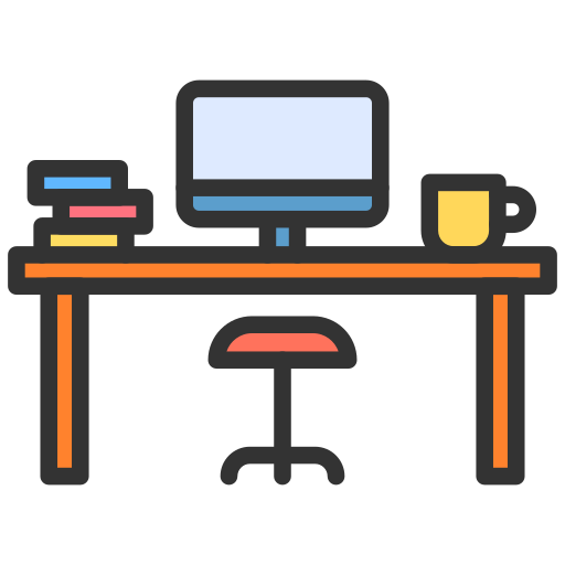 mesa de trabajo icono gratis