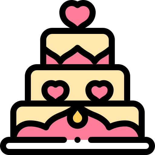 pastel de bodas icono gratis