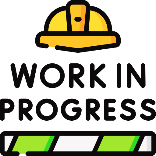 trabajo en progreso icono gratis