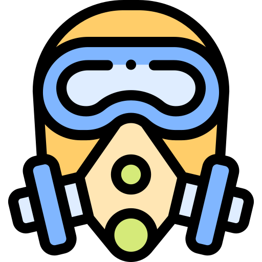 Gas mask Detailed Rounded Lineal color icon