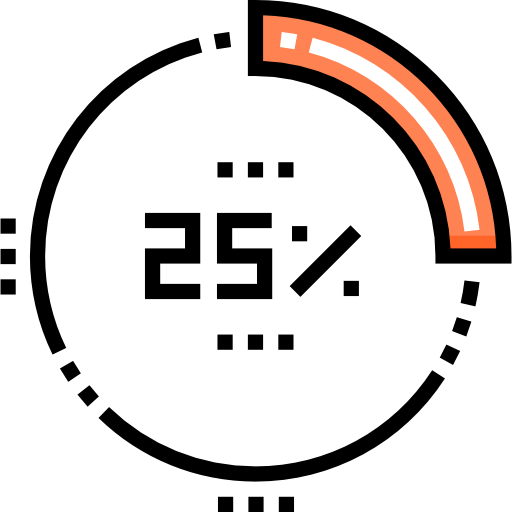Percentage free icon Percentage free icon