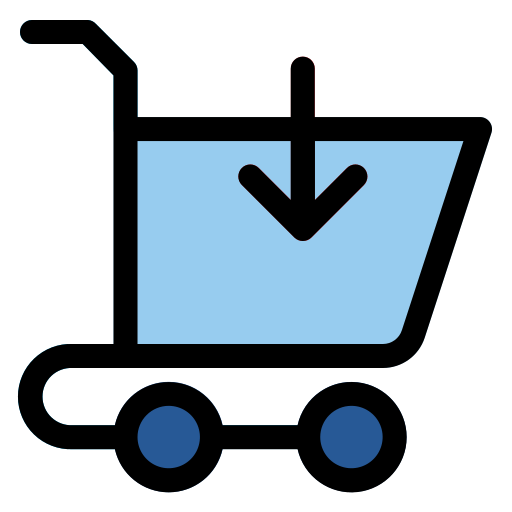 Shopping trolley Generic Outline Color icon