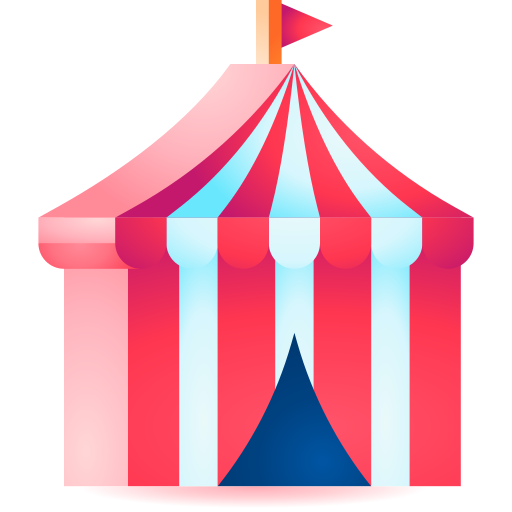 Tent 3D Toy Gradient icon