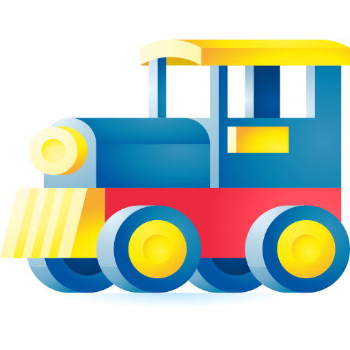 Train 3d Toy Gradient Icon 