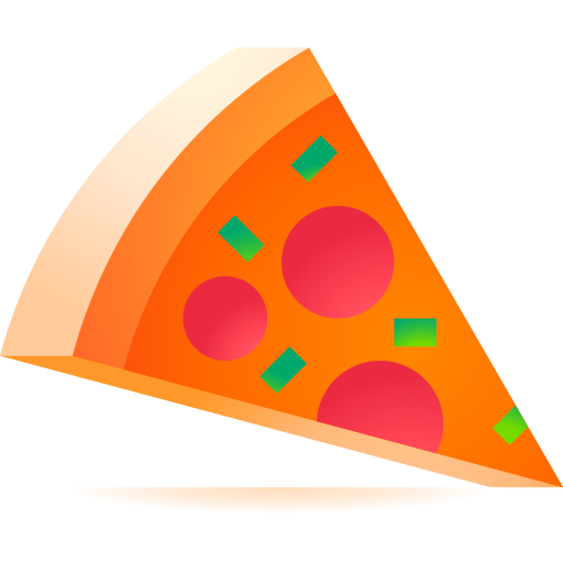 Pizza 3D Toy Gradient icon