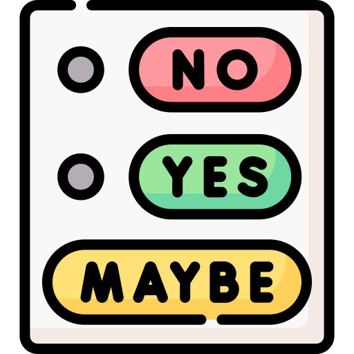 Yes no maybe - Free communications icons