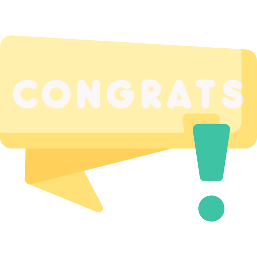 Congratulation free icon