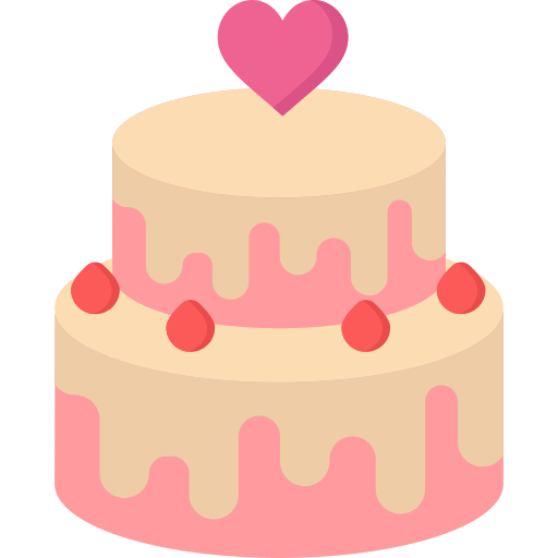 pastel de bodas icono gratis