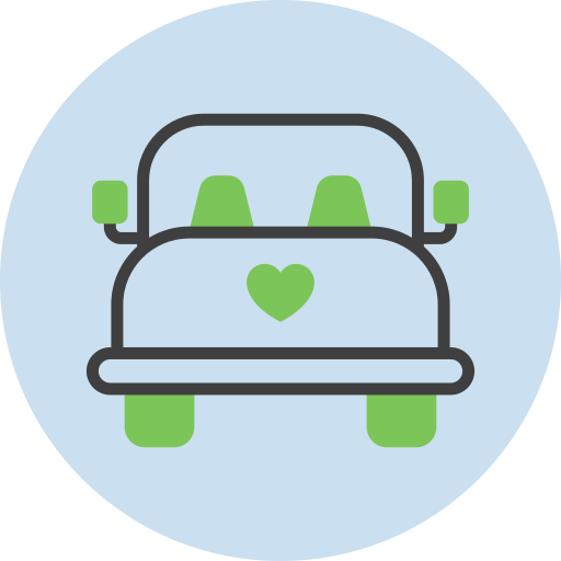 coche de boda icono gratis