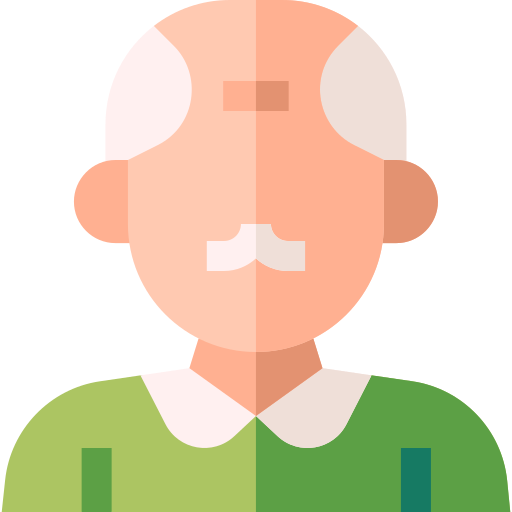 Old man Basic Straight Flat icon