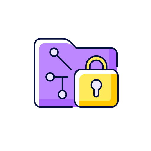 cifrado de datos icono gratis