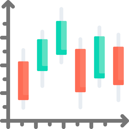 gráfico de velas icono gratis