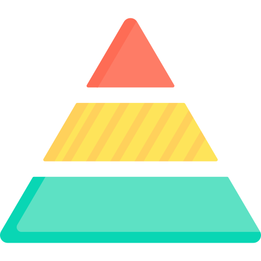 Pyramid chart Special Flat icon