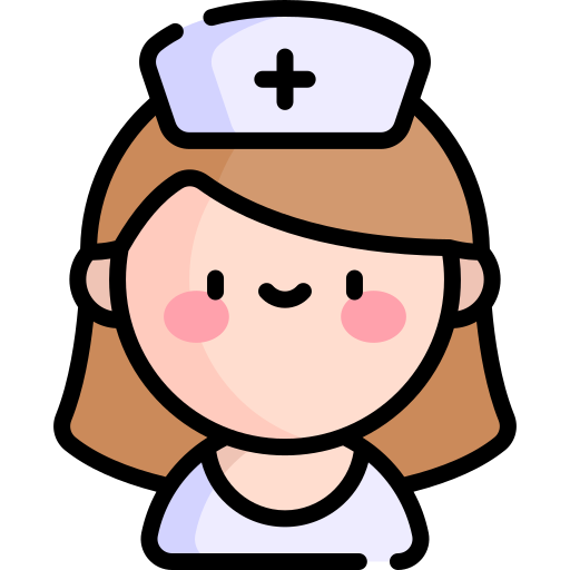Cartoon De Enfermeira De Garota De Clipart De Saúde Com ícones De