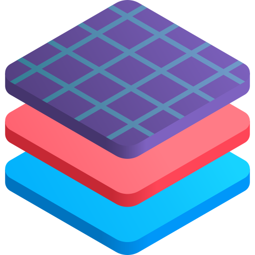 Layers Gradient Isometric Gradient icon