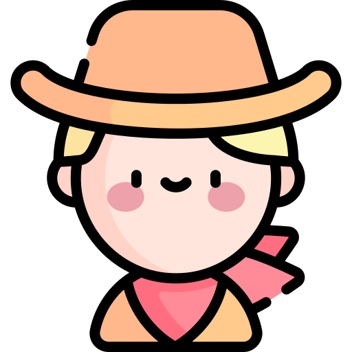 Cowboy Kawaii Lineal color icon