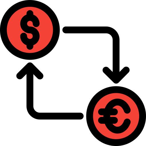 Currency exchange icon Generic Outline Color