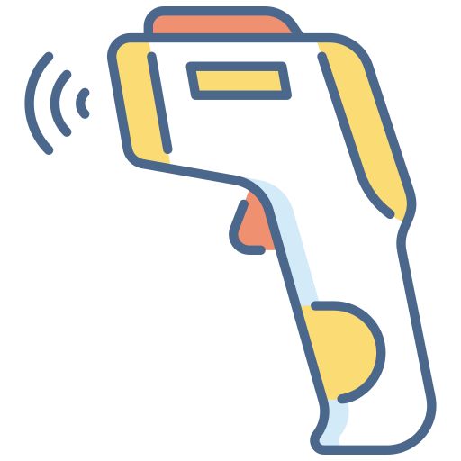 Thermometer gun Generic Outline Color icon