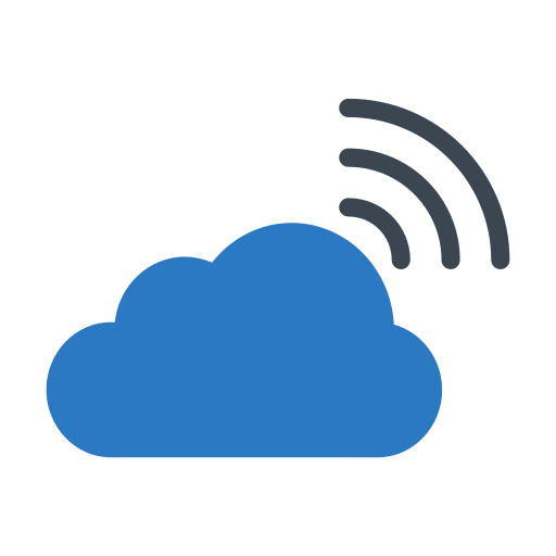 Cloud data Generic Blue icon