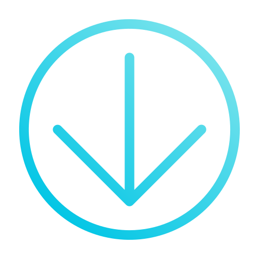 pfeil nach unten kostenlos Icon